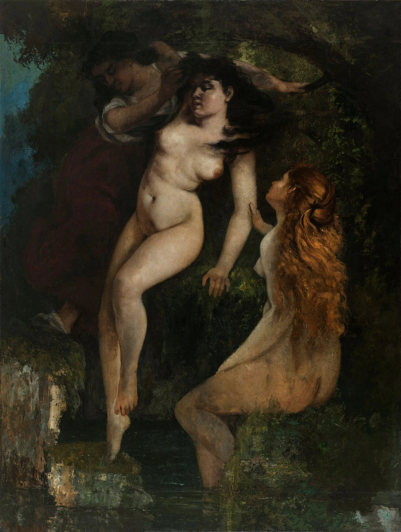 Drie badende vrouwen - Gustave Courbet
