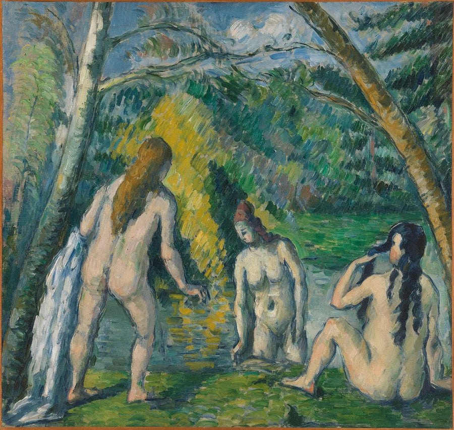 Drie badsters - Paul Cézanne