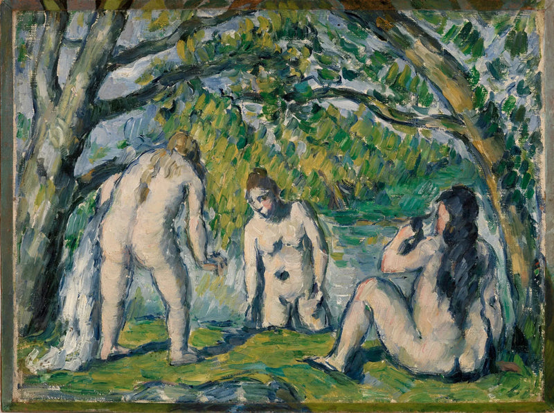 Drie badsters - Paul Cézanne
