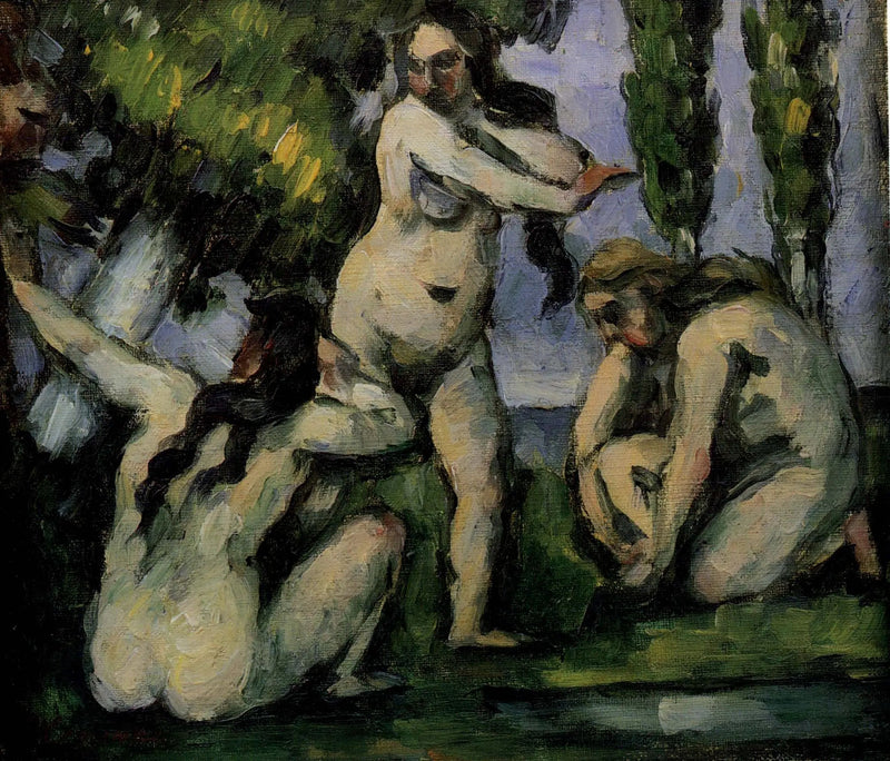Drie badsters - Paul Cézanne