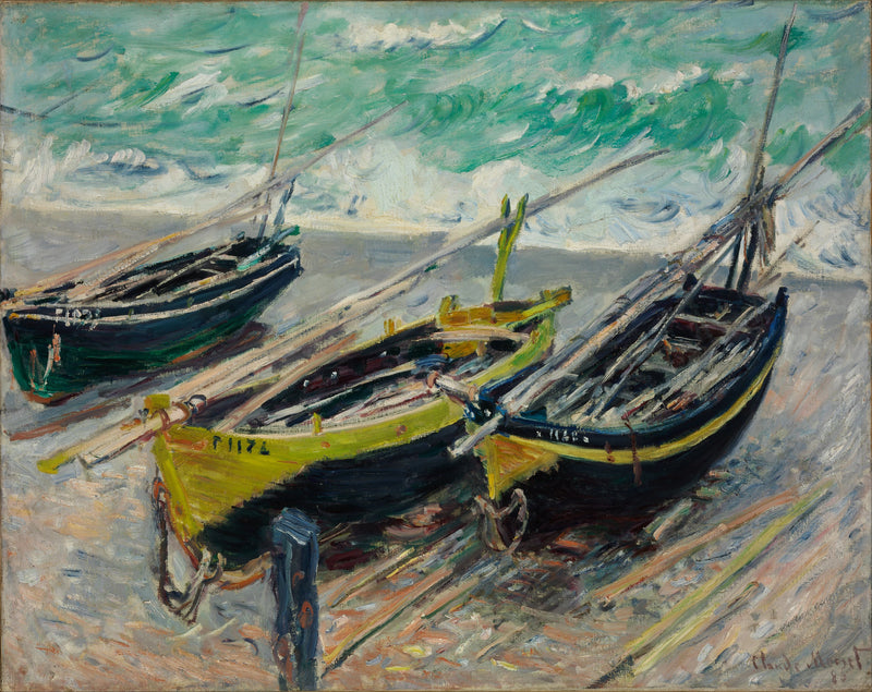 Drie vissersboten W1029 - Claude Monet