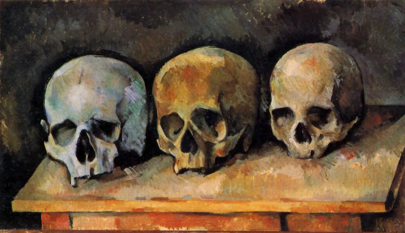 Drie schedels - Paul Cézanne