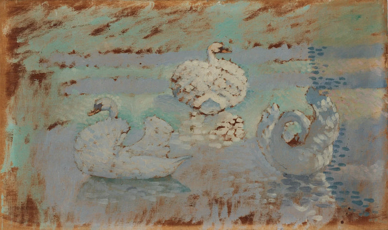 Drie zwanen - Henri-Edmond Cross