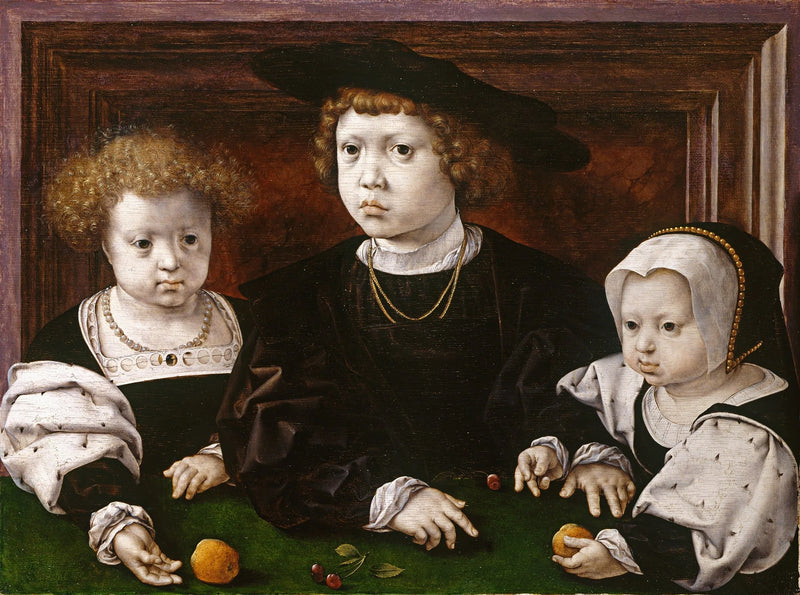 Drie kinderen van koning Christian II van Denemarken - Jan Gossaert