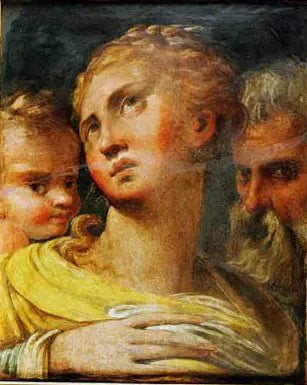 Drie Hoofden - Parmigianino