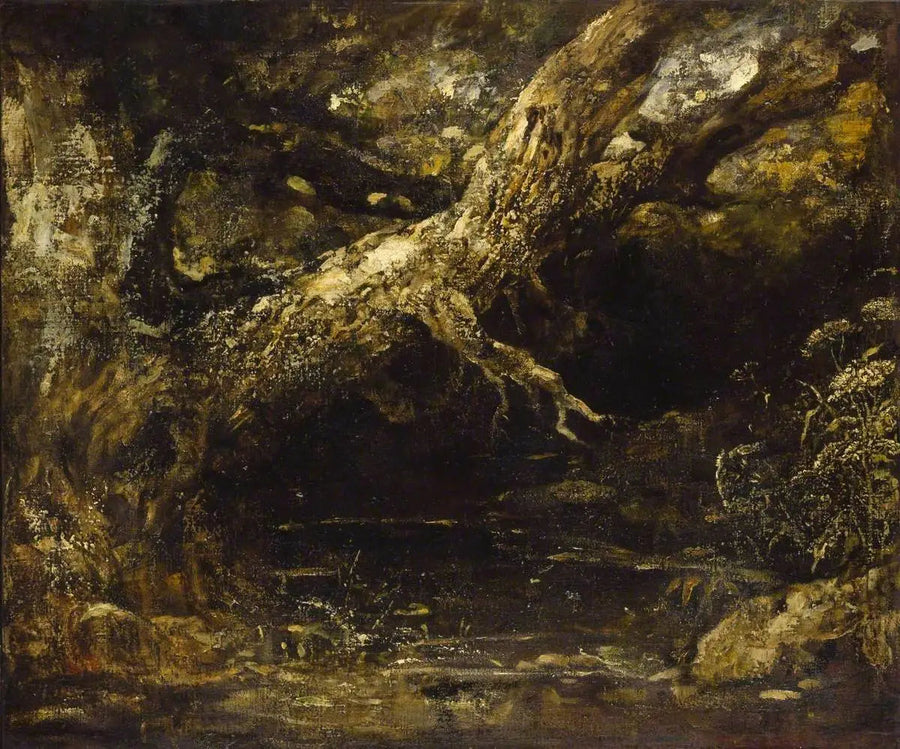 Stam en onderste takken van een boom - John Constable