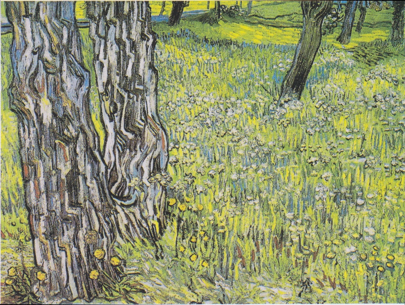 Bloemenweide met bomen en paardenbloemen - Vincent van Gogh