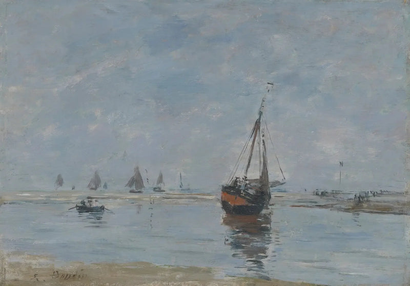Trouville bij laag water - Eugène Boudin