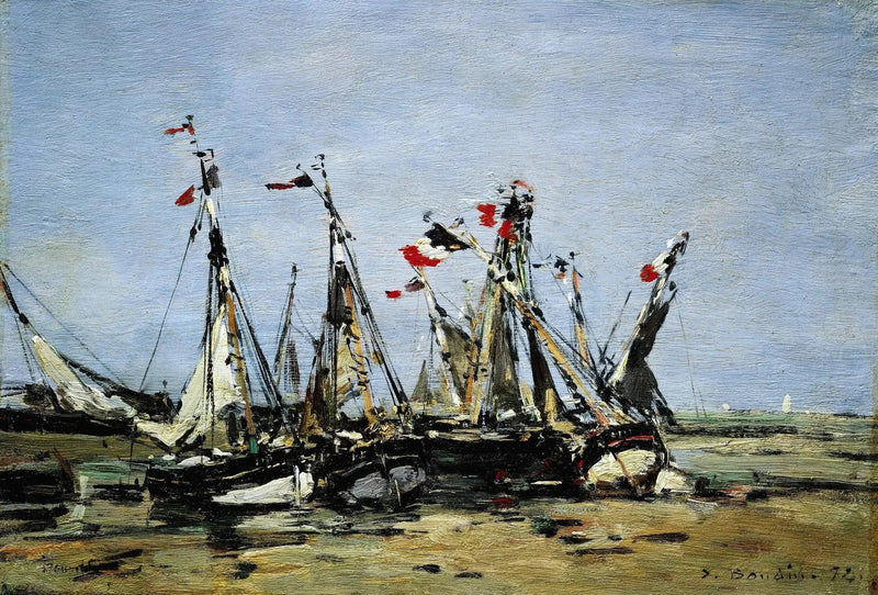 Trouville, in afwachting van het tij - Eugène Boudin