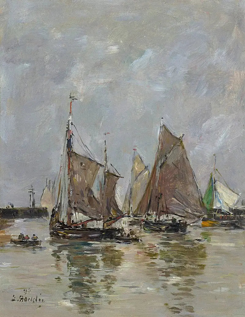 Trouville, de uitrusting van de sardinevissers - Eugène Boudin
