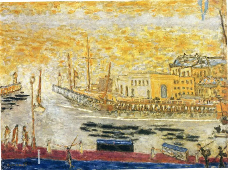 Trouville, de uitgang van de haven - Pierre Bonnard