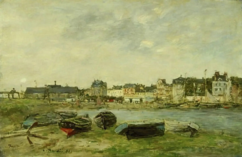 Trouville, de haven bij laag water - Eugène Boudin
