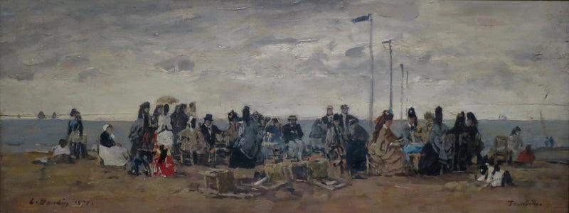 Trouville. Strandscène - Eugène Boudin