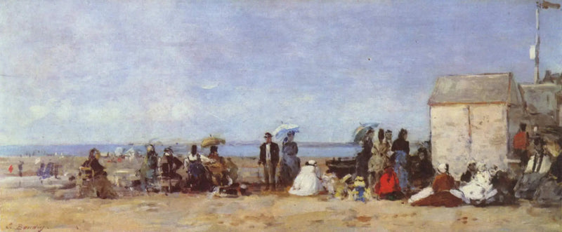 Trouville, strandscène - Eugène Boudin
