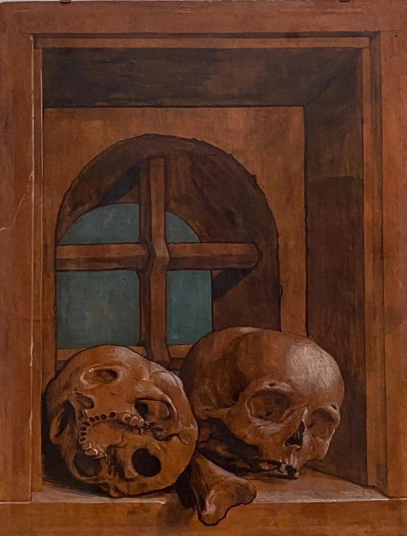 Twee schedels in een venster nis - Hans Holbein de Jonge

Source:
Two skulls in a window niche - Hans Holbein le Jeune