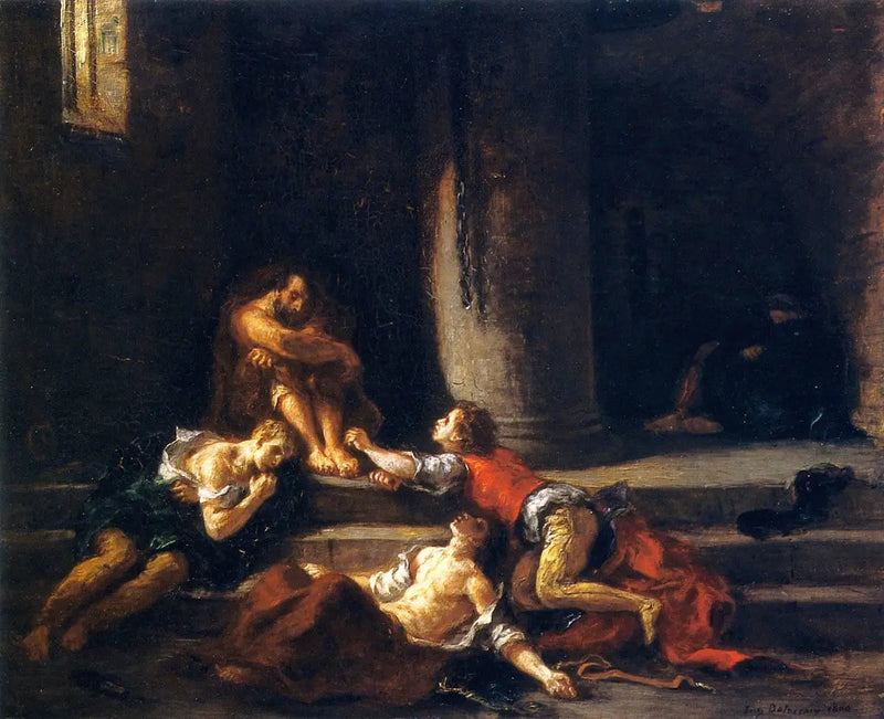 Ugolin en zijn zonen - Eugène Delacroix
