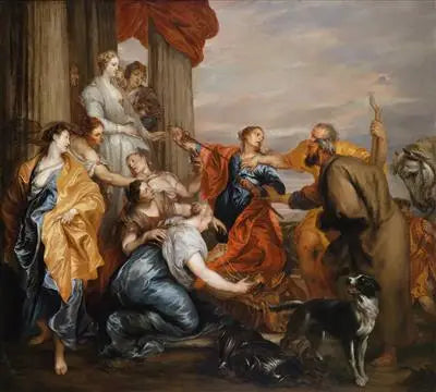 Ulysses ontdekt Achilles te midden van de dochters van Lycomedes - Antoine van Dyck

Source:
Ulysse découvrant Achille au milieu des filles de Lycomède - Antoine van Dyck