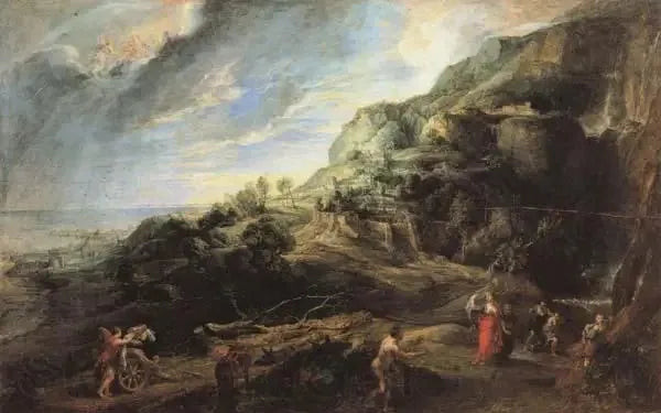 Ulysses op het eiland van de Phaeaciërs - Peter Paul Rubens