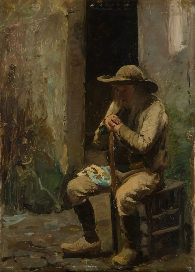 Een boer uit Faouet zittend - Peder Severin Krøyer