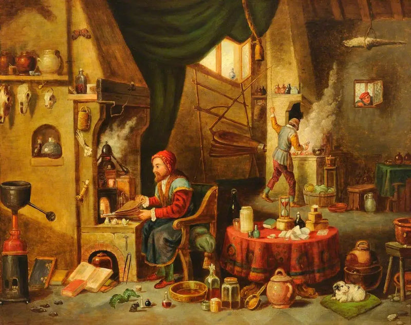 Een alchemist in zijn laboratorium - David Teniers de Jonge

Source:
Un alchimiste dans son laboratoire - David Teniers le Jeune