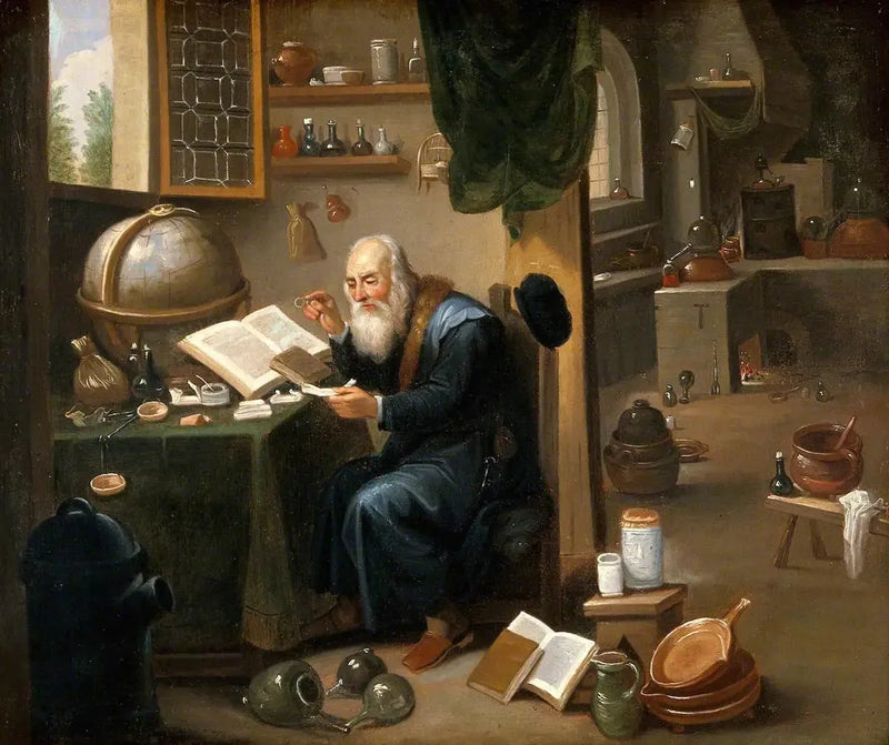 Een alchemist in zijn laboratorium. - David Teniers de Jonge

Source:
Un alchimiste dans son laboratoire. - David Teniers le Jeune