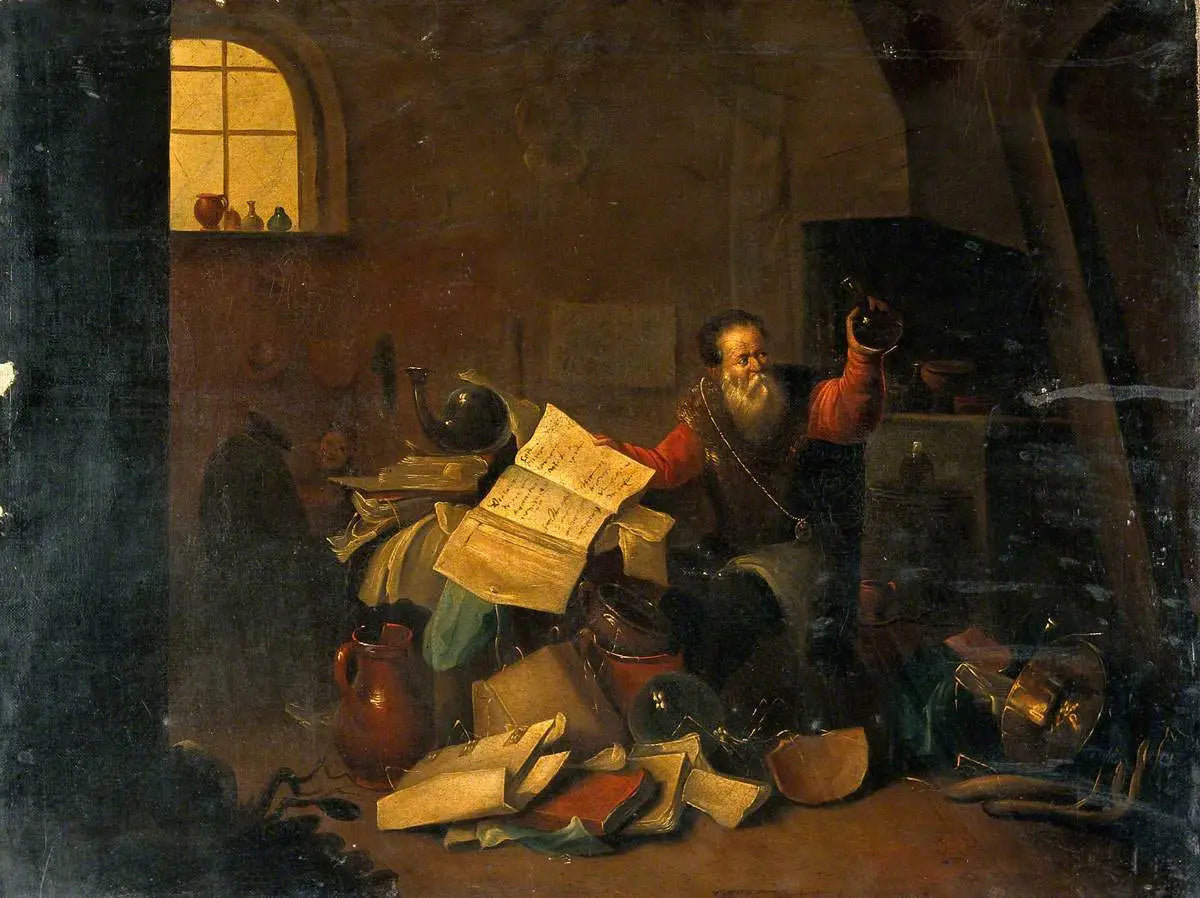Un alchimiste dans son laboratoire - David Teniers le Jeune - Alpha Reproduction