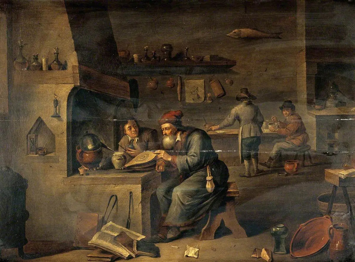 Un alchimiste dans son laboratoire - David Teniers le Jeune - Alpha Reproduction