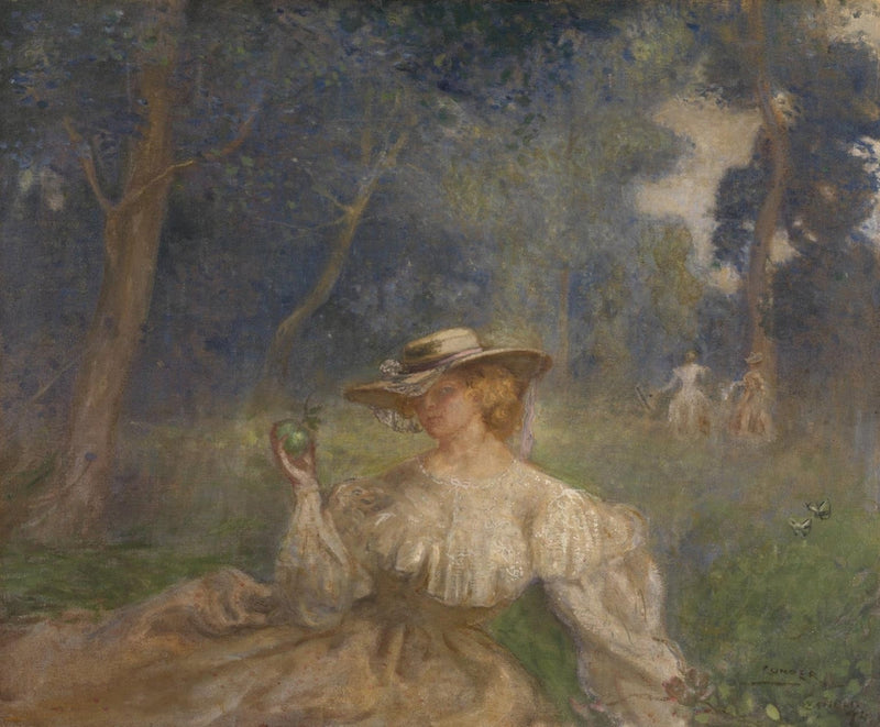 Een zomermiddag: De groene appel - Charles Conder