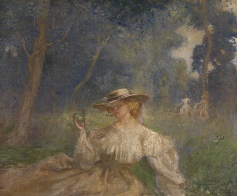 Een zomermiddag: De groene appel - Charles Conder