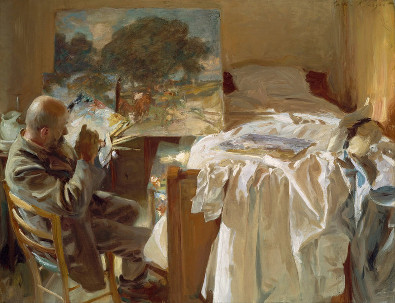 Een kunstenaar in zijn atelier - John Singer Sargent