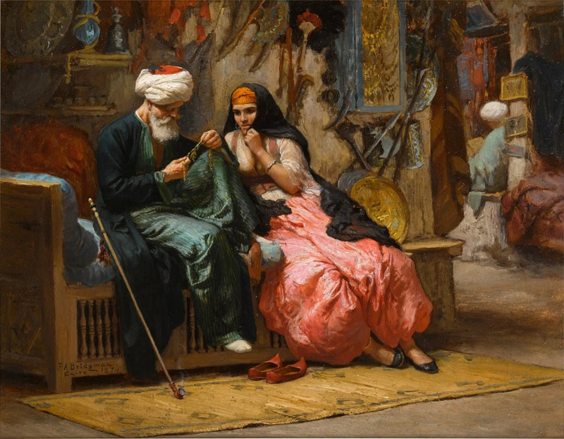 Een kostbaar sieraad - Frederick Arthur Bridgman

Source:
Un bijou précieux - Frederick Arthur Bridgman