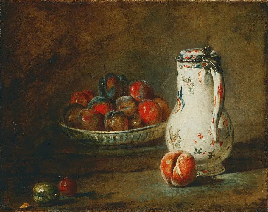 Een kom pruimen - Jean Simeón Chardin