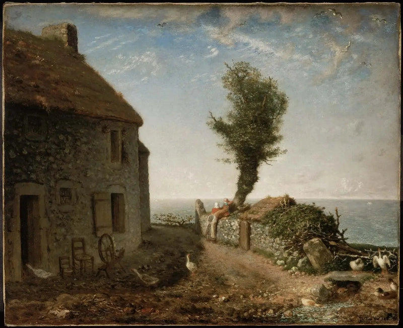 Een stukje van het dorpje Gréville - Jean-François Millet