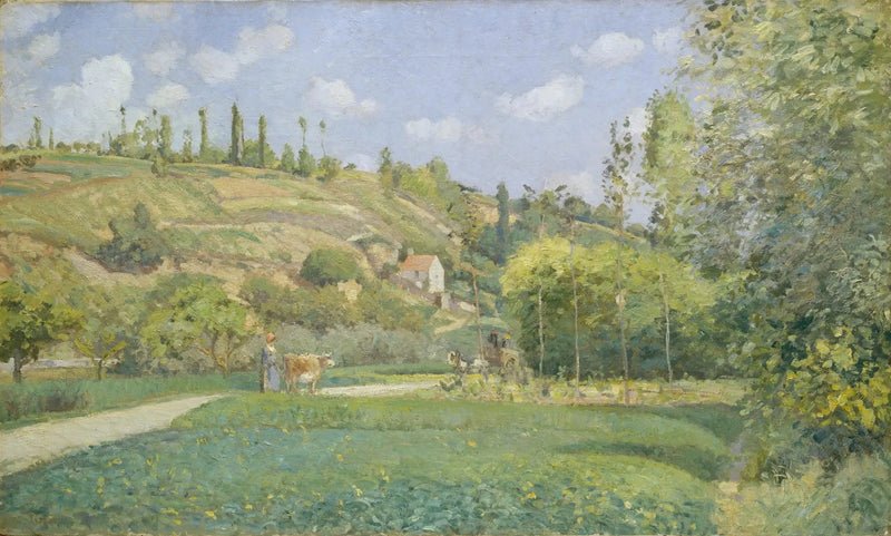 Een herder in Valhermeil, Auvers-sur-Oise - Camille Pissarro