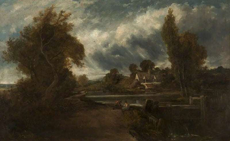 Een hangslot op de Stour - John Constable