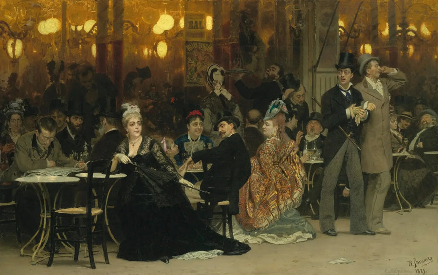 Een Parijse café - Ilya Repin