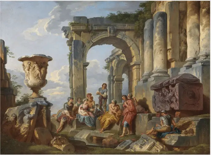 Een Capriccio met Sint Pieter die predikt aan de Romeinen - Giovanni Paolo Panini

Source:
Un Capriccio avec Saint Pierre prêchant aux Romains - Giovanni Paolo Panini