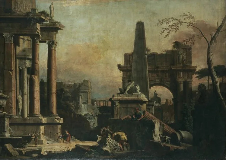Een Capriccio van het klassieke Rome - Sebastiano Ricci