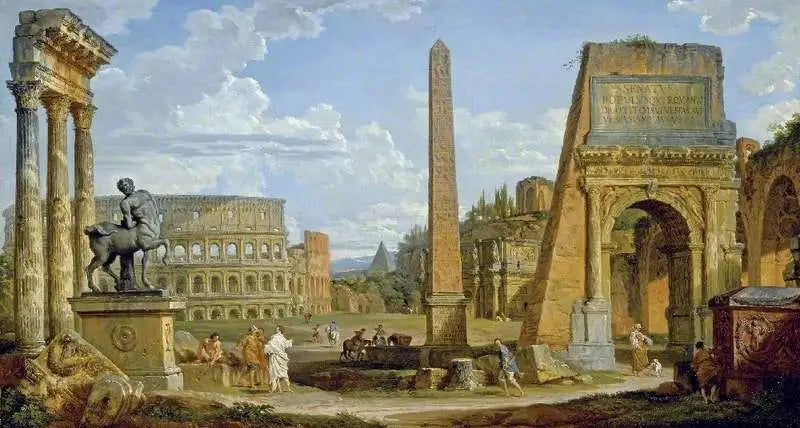 Een grilligheid van Romeinse ruïnes - Giovanni Paolo Panini

Source:
Un caprice de ruines romaines - Giovanni Paolo Panini