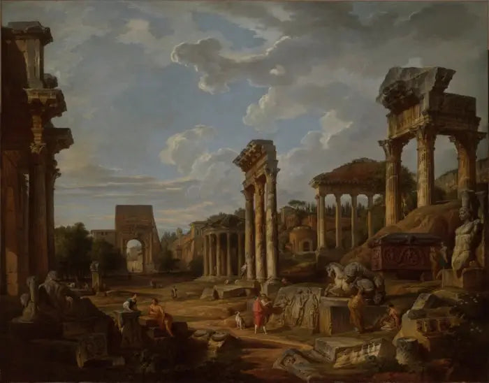 Een grill van het Romeinse forum - Giovanni Paolo Panini

Source:
Un caprice du forum romain - Giovanni Paolo Panini