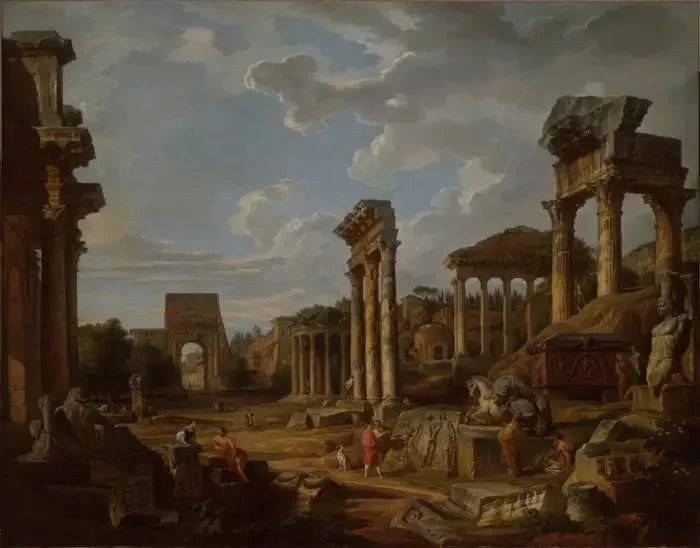 Een grill van het Romeinse forum - Giovanni Paolo Panini

Source:
Un caprice du forum romain - Giovanni Paolo Panini