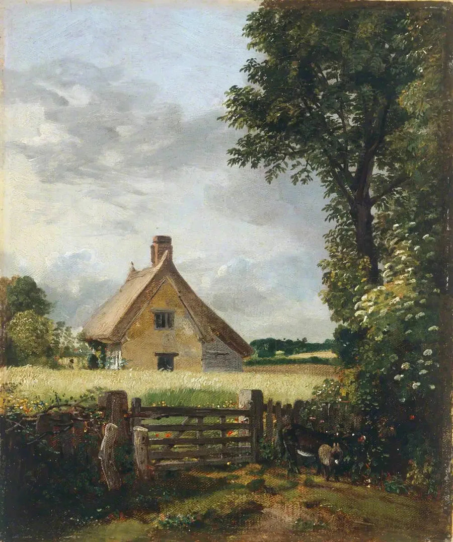 Een chalet in een maïsveld - John Constable