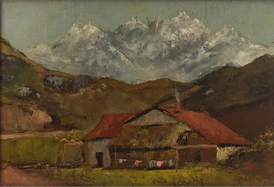 Een chalet in de bergen - Gustave Courbet