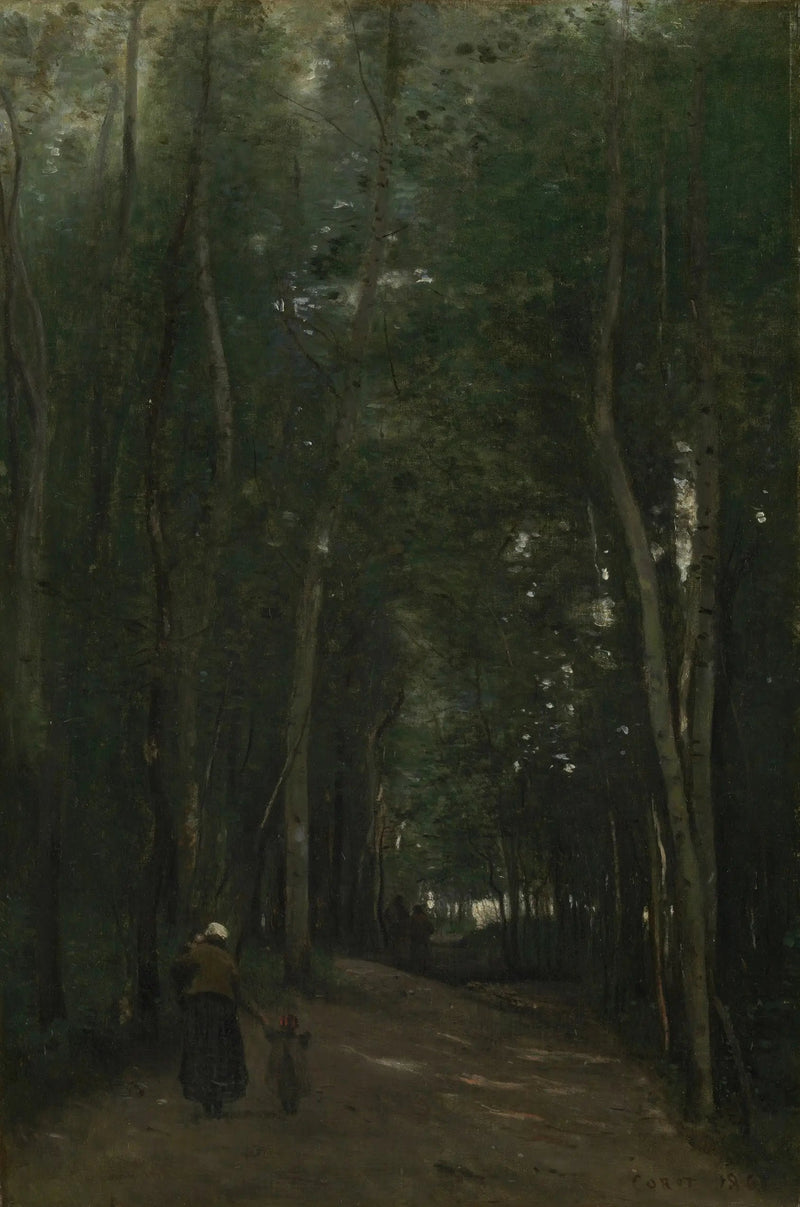 Een weg in Saint-Cloud - Jean-Baptiste Camille Corot