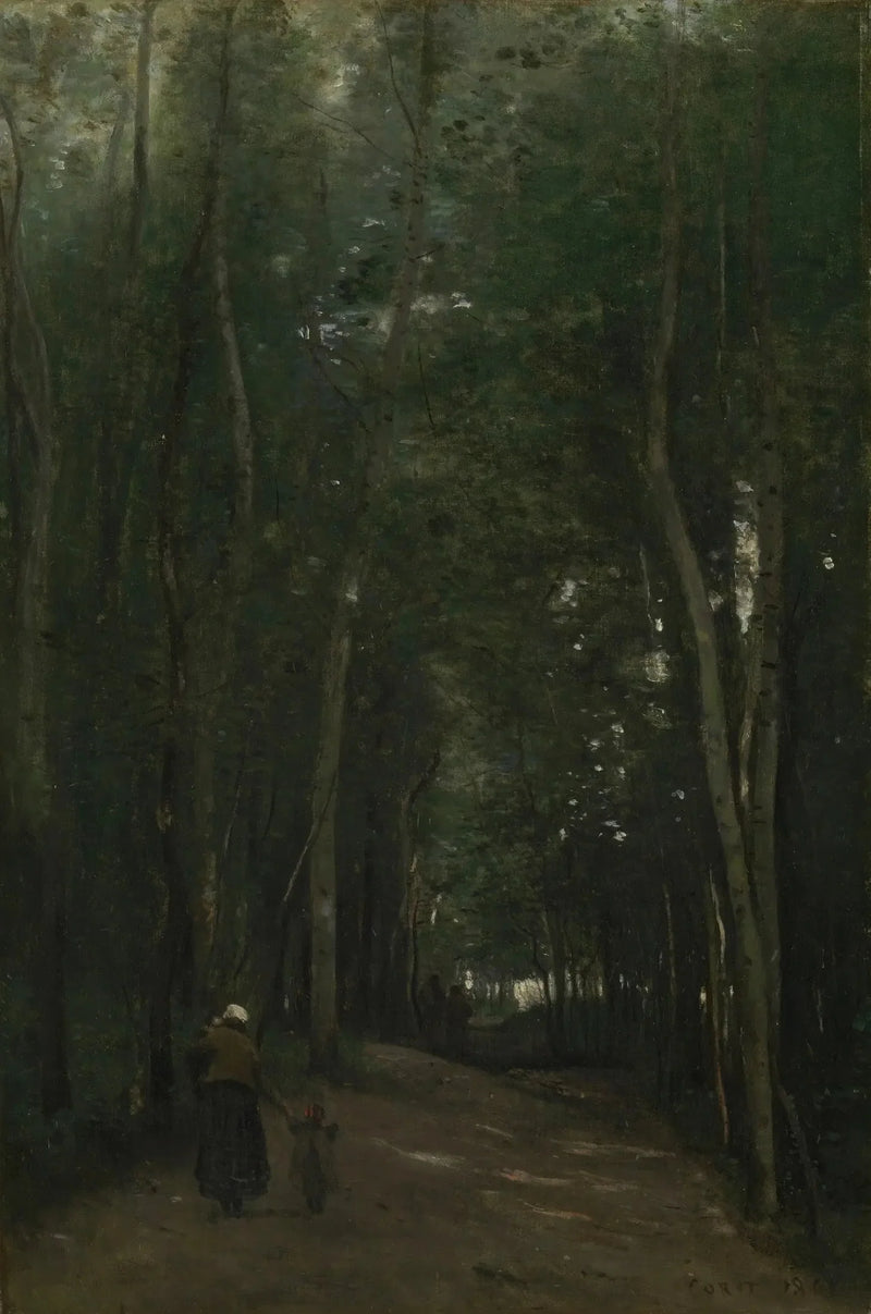 Een weg in Saint-Cloud - Jean-Baptiste Camille Corot