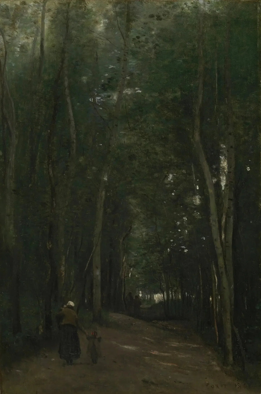Een weg in Saint-Cloud - Jean-Baptiste Camille Corot