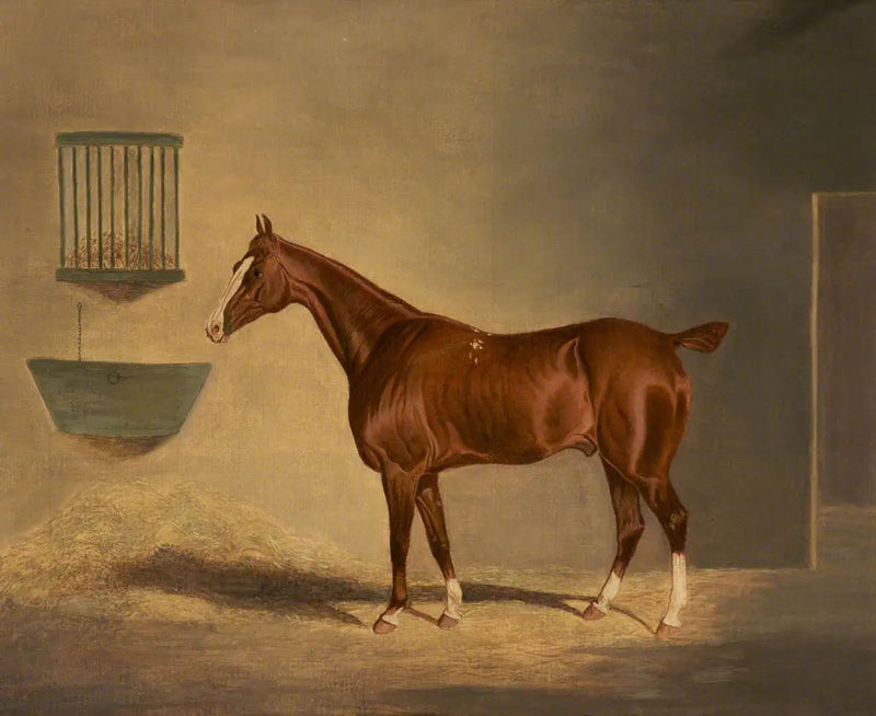 Een kastanjebruin paard in een stallen - John Frederick Herring, Sr.

Source:
Un cheval alezan dans une écurie - John Frederick Herring, Sr.