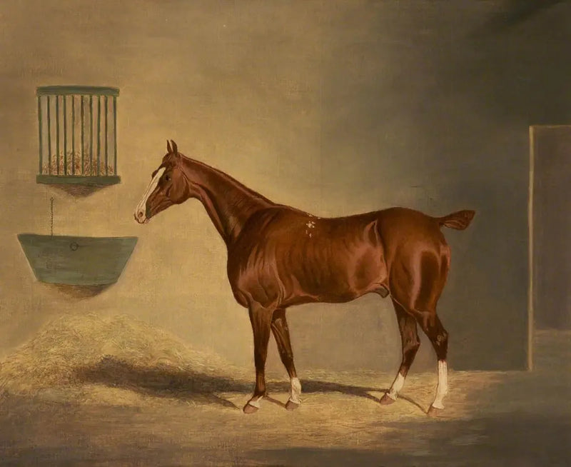 Een kastanjebruin paard in een stallen - John Frederick Herring, Sr.

Source:
Un cheval alezan dans une écurie - John Frederick Herring, Sr.