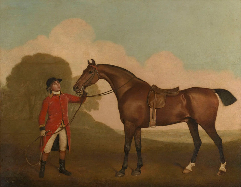 Een kastanjebruine paard met een hoefsmid - George Stubbs

Source:
Un cheval bai avec un palefrenier - George Stubbs
