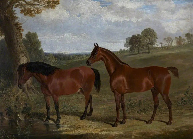 Een kastanjebruine paard en een pony in een landschap - John Frederick Herring, Sr.

Source:
Un cheval bai et un poney dans un paysage - John Frederick Herring, Sr.